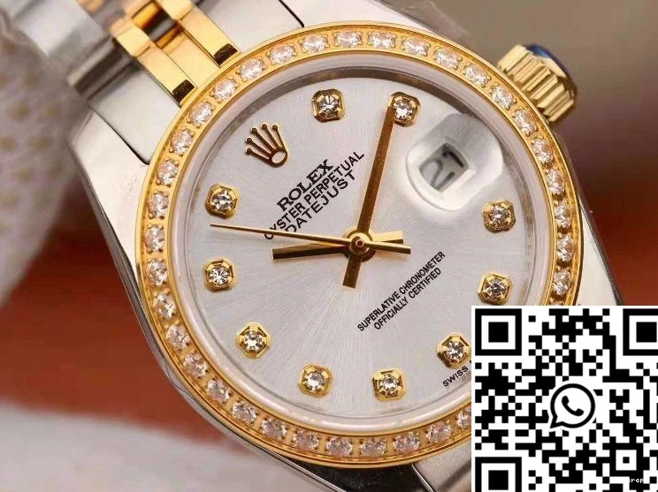 28MM Datejust Rolex Lady Silver Dial 18K Yellow FastDry 869 Gold 0814